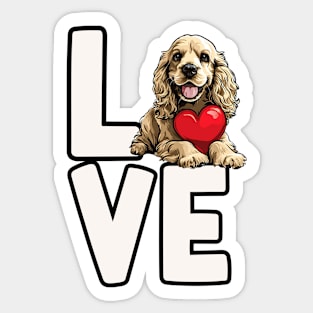 Love Cocker Spaniel Sticker